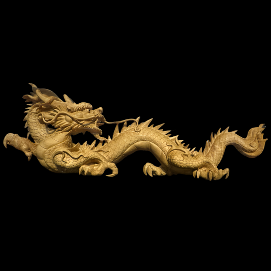 Dragon-King of the Mizunami Wood Carving Figurine