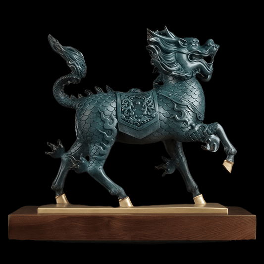 Qilin Bronze Casting Figurine