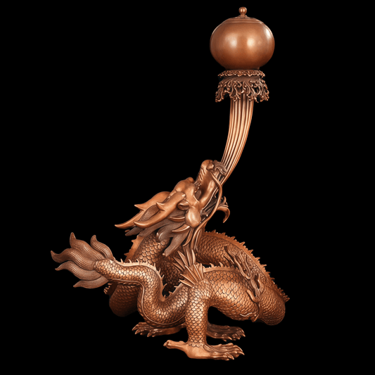 Dragon Pearl-Spitting Bronze Incense Burner