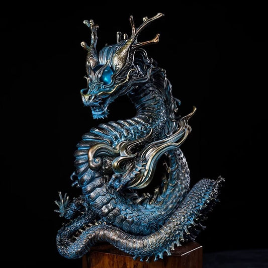 Azure Dragon Casting Figurine