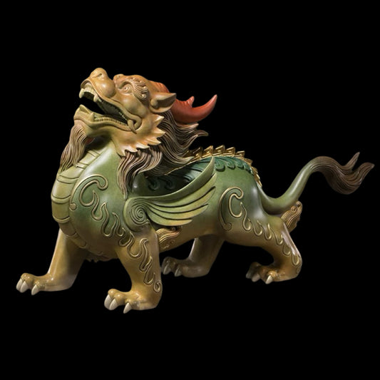 Golden Back Pixiu Casting Figurine