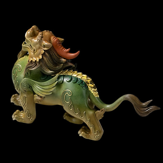 Golden Back Pixiu Casting Figurine