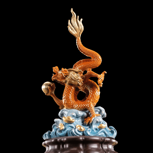 The Loong on the Clouds cast bronze ornament