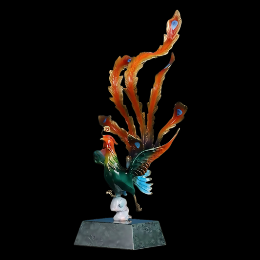 Propitious Phoenix Brass Casting Figurine