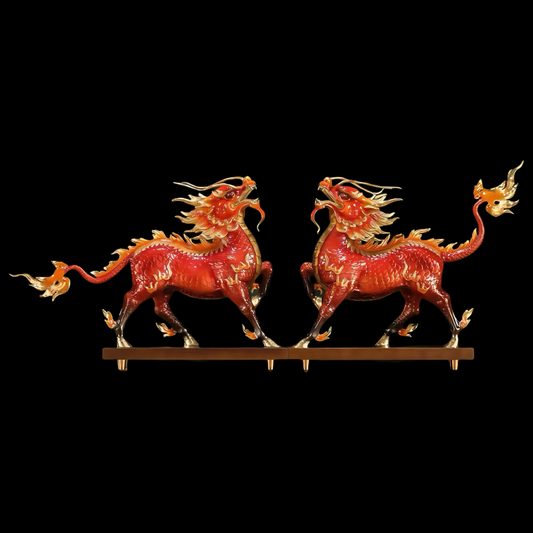 Tempest-Inferno Qilin Brass Casting Figurine