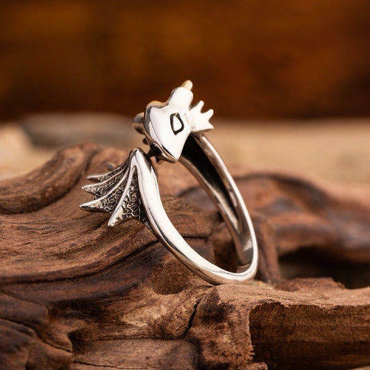 Western Baby Dragon Sterling Silver Ring